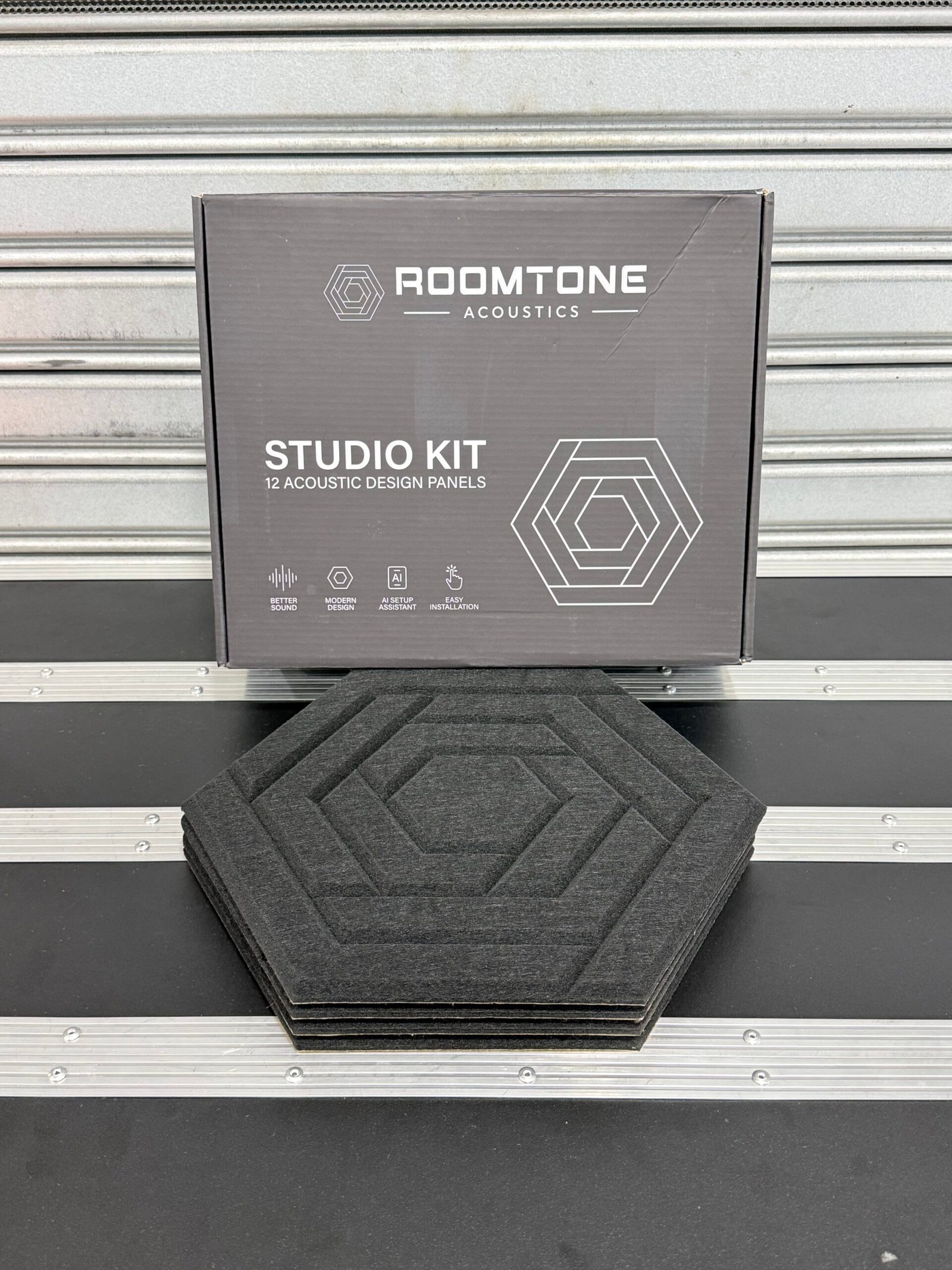 ROOMTONE Studio Kit — Midnight Black acoustic panel kit